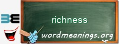 WordMeaning blackboard for richness